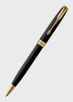 Шариковая ручка Parker Sonnet 17 Matte Black Lacquer GT BP 84 832, фото